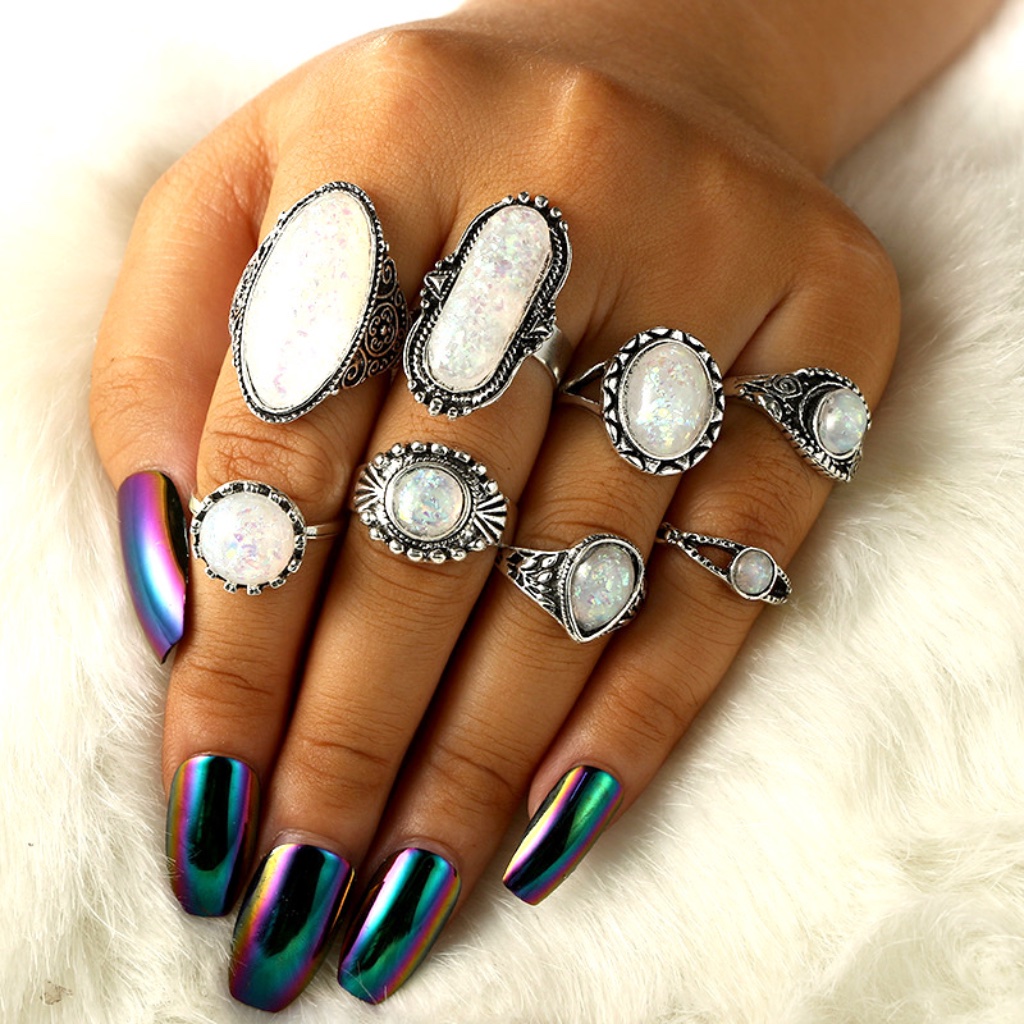 8pc Rings Opalescenze
